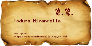 Moduna Mirandella névjegykártya